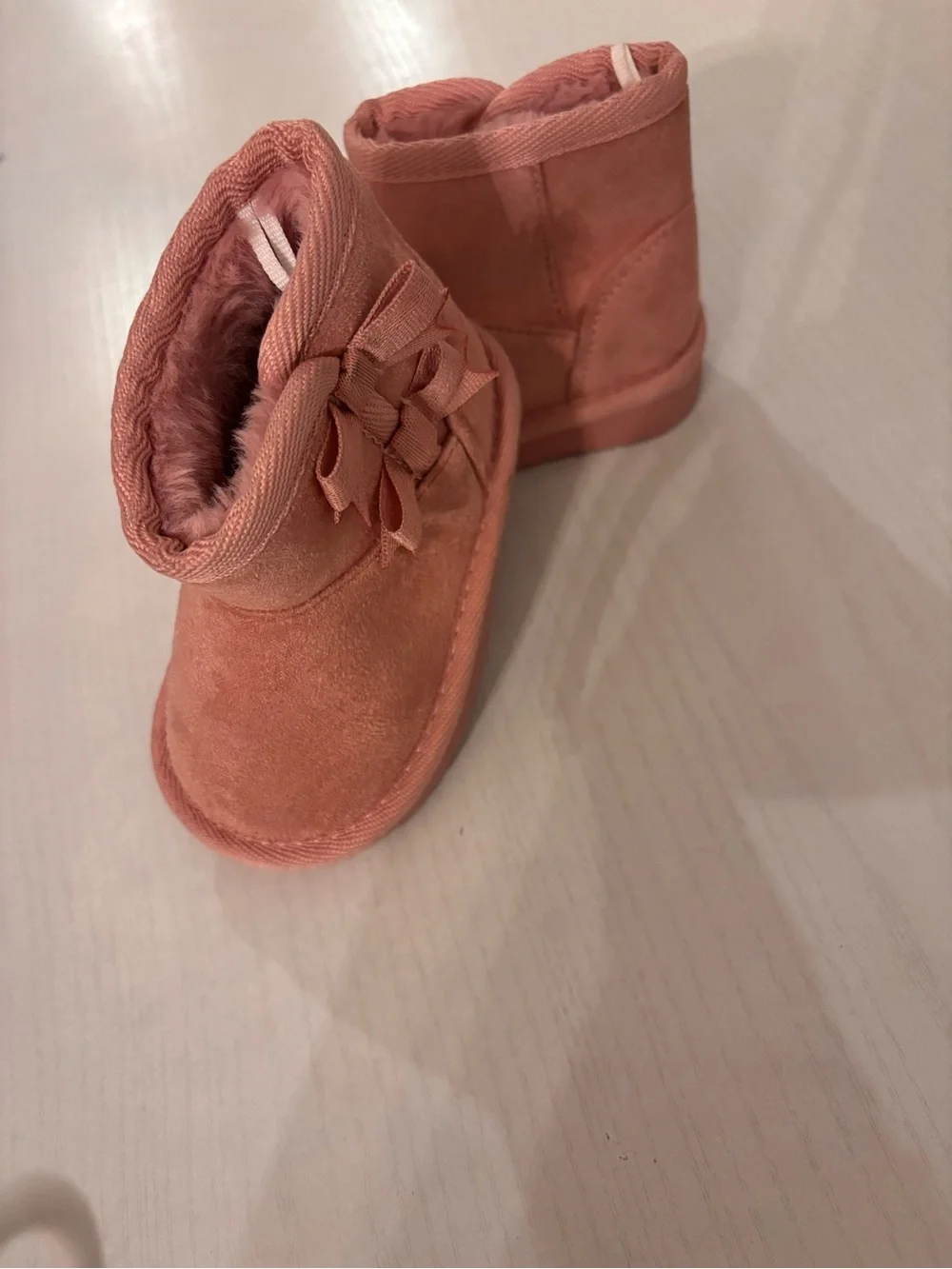 The Children's Place Pink Suede-Look Kids Booties